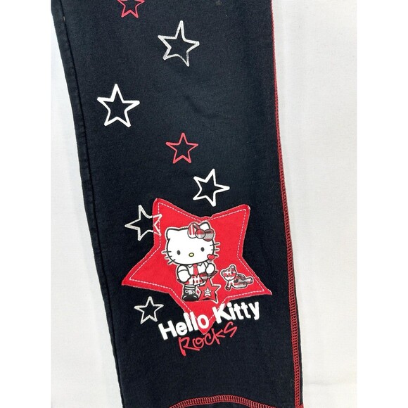 Hello Kitty Girl's Sweat Pants Black Joggers Rocks Sanrio Size Medium - Picture 2 of 7